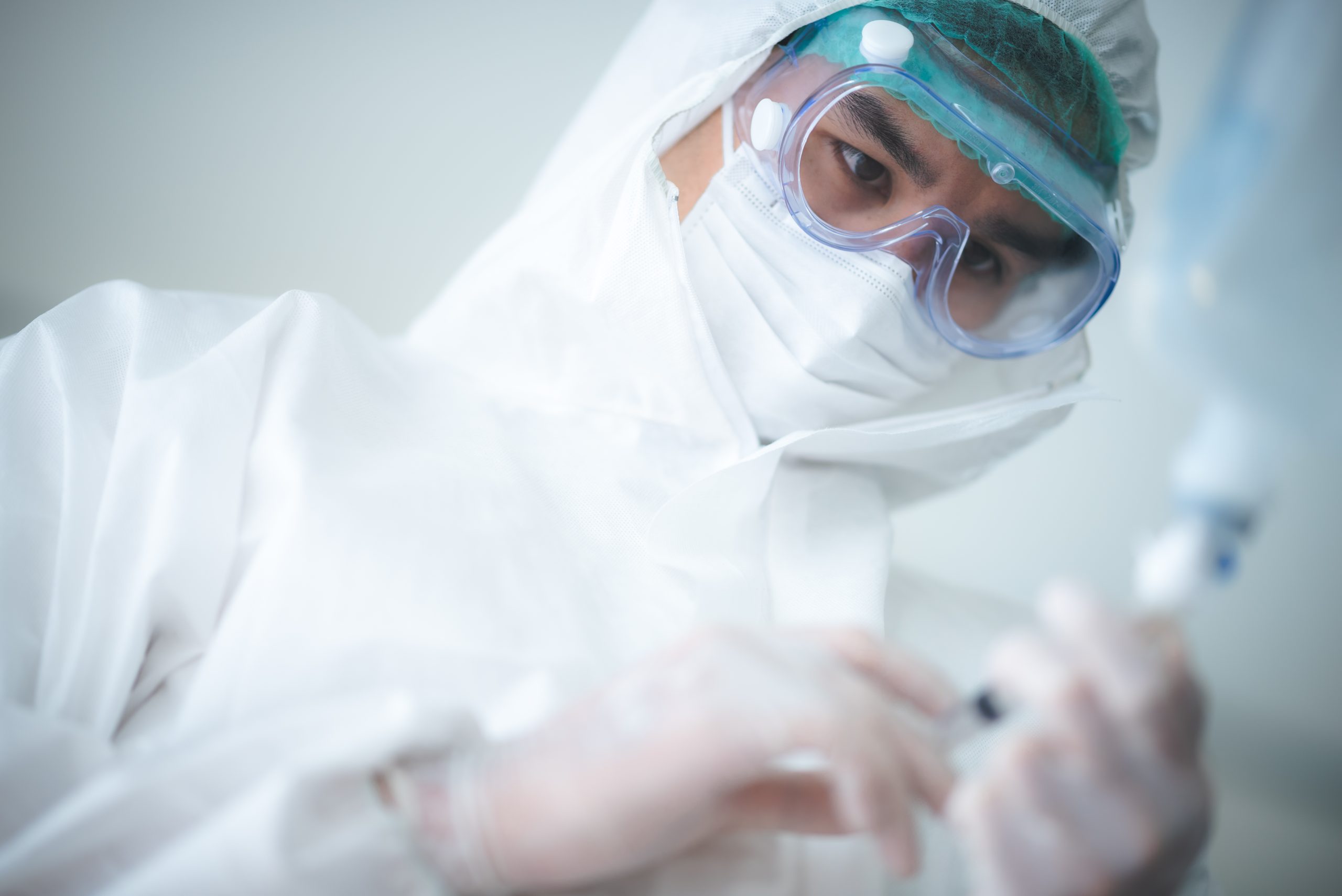 professional doctor person working in hospital with coronavirus disease pandemic, medical health to protection virus flu epidemic, healthcare infection and pandemic medicine prevention